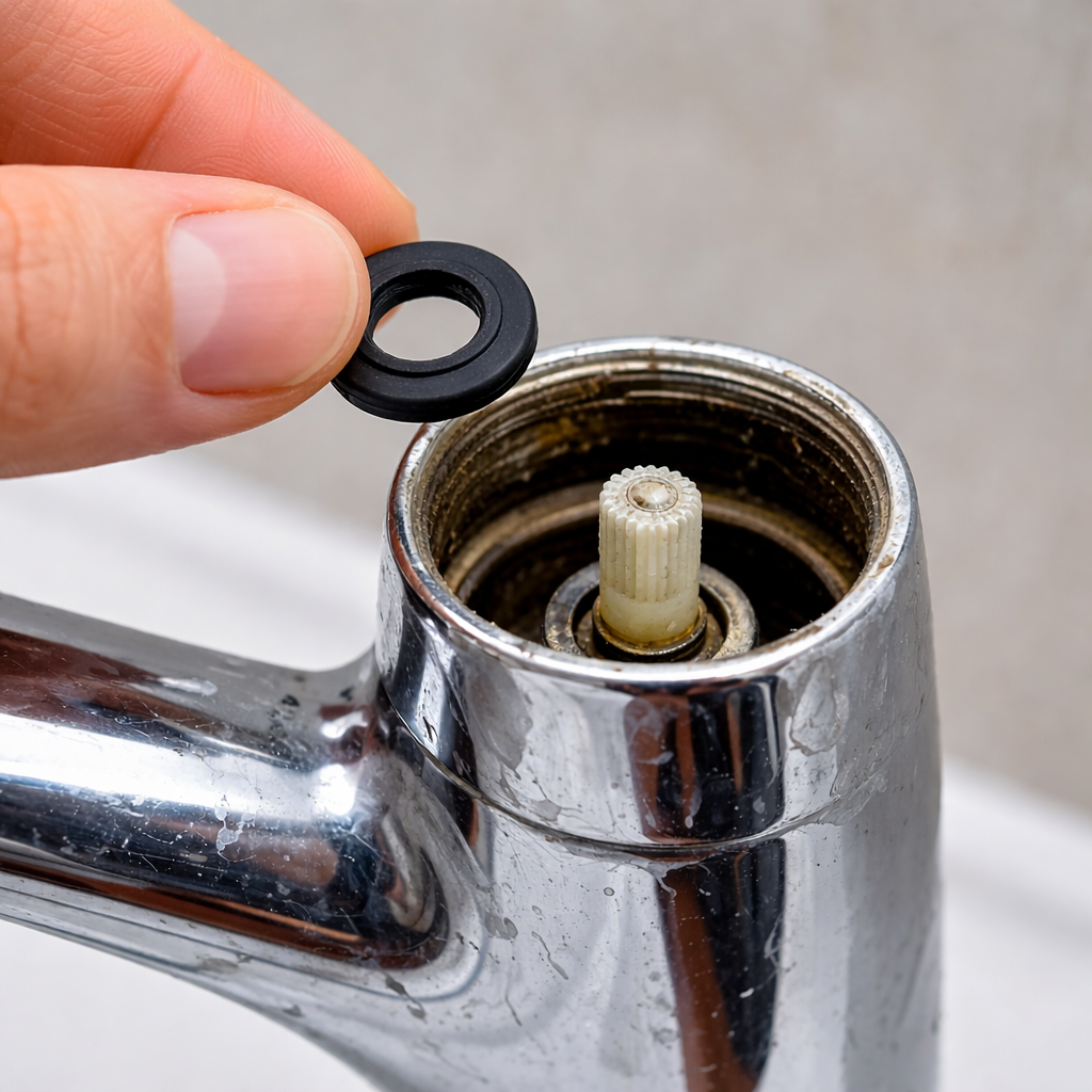 A person turning off water supply 