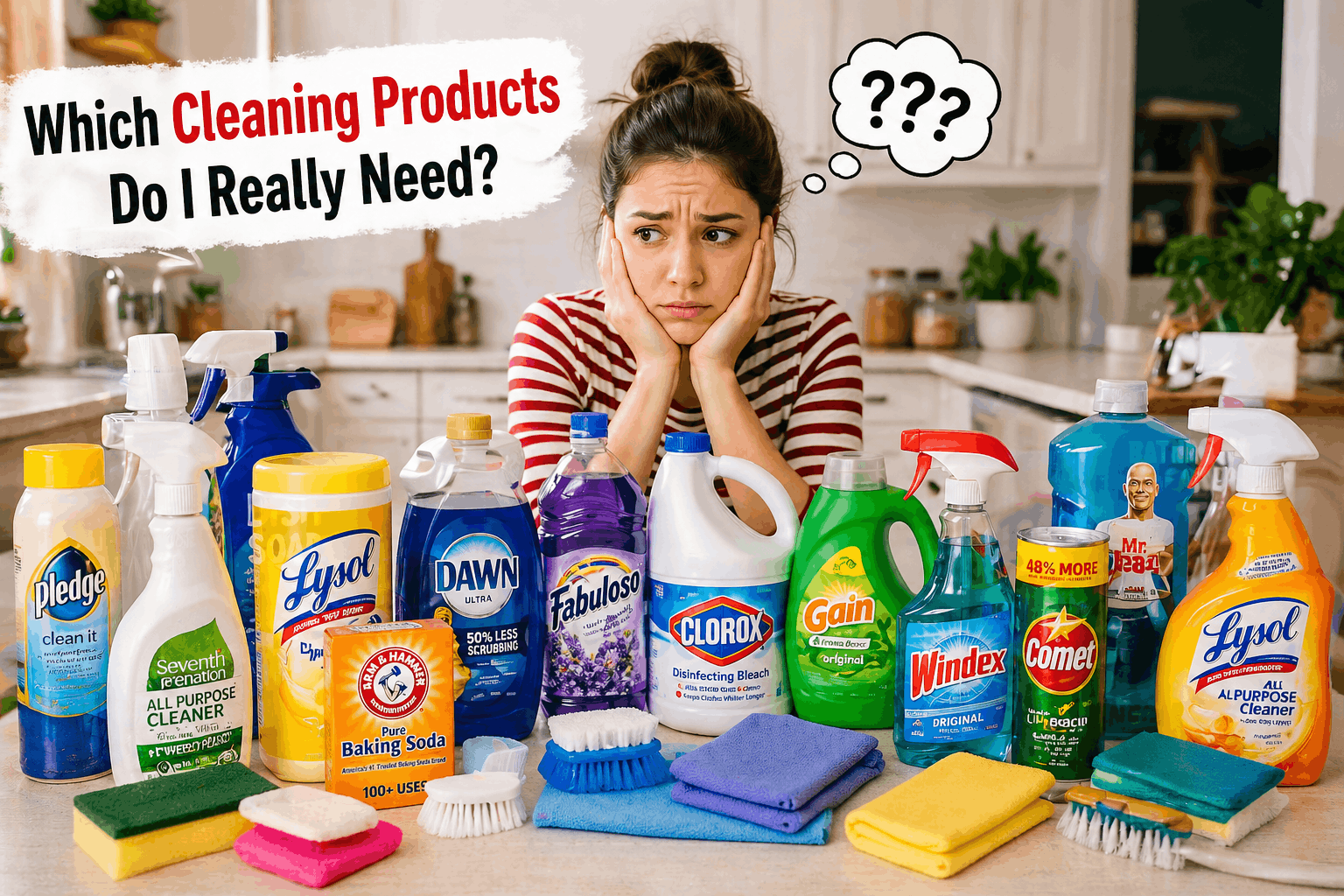 Save money with essential home cleaning products. Discover budget-friendly must-have cleaning supplies to keep your home clean without overspending every month.