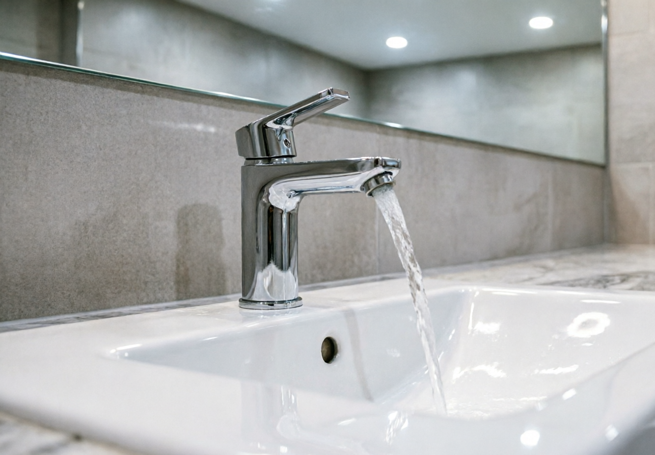 A person turning off water supply 