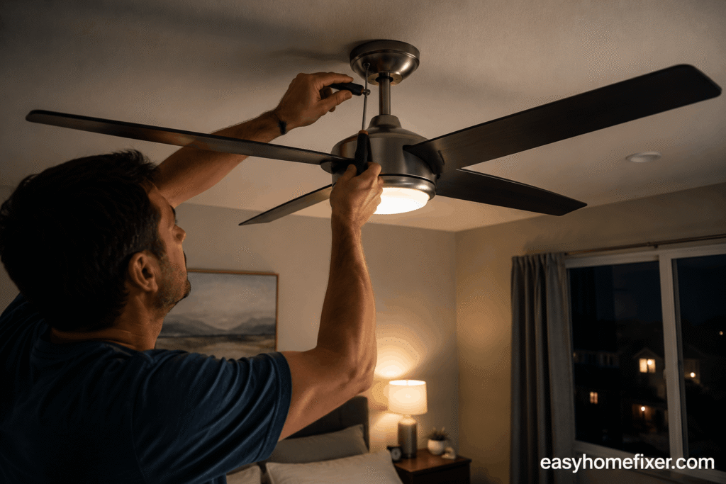 Why Your Ceiling Fan Makes Noise at Night