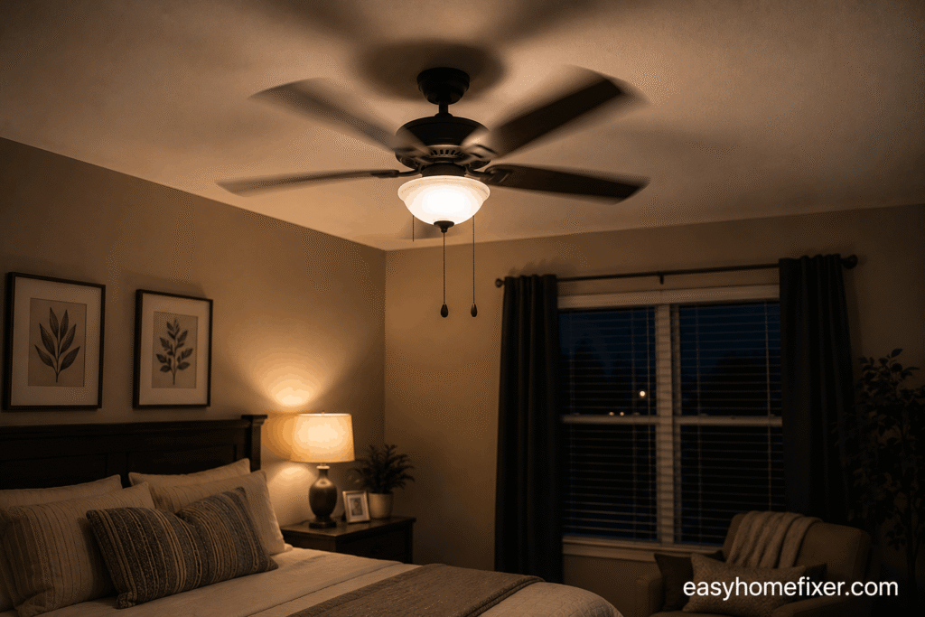 Why Your Ceiling Fan Makes Noise at Night