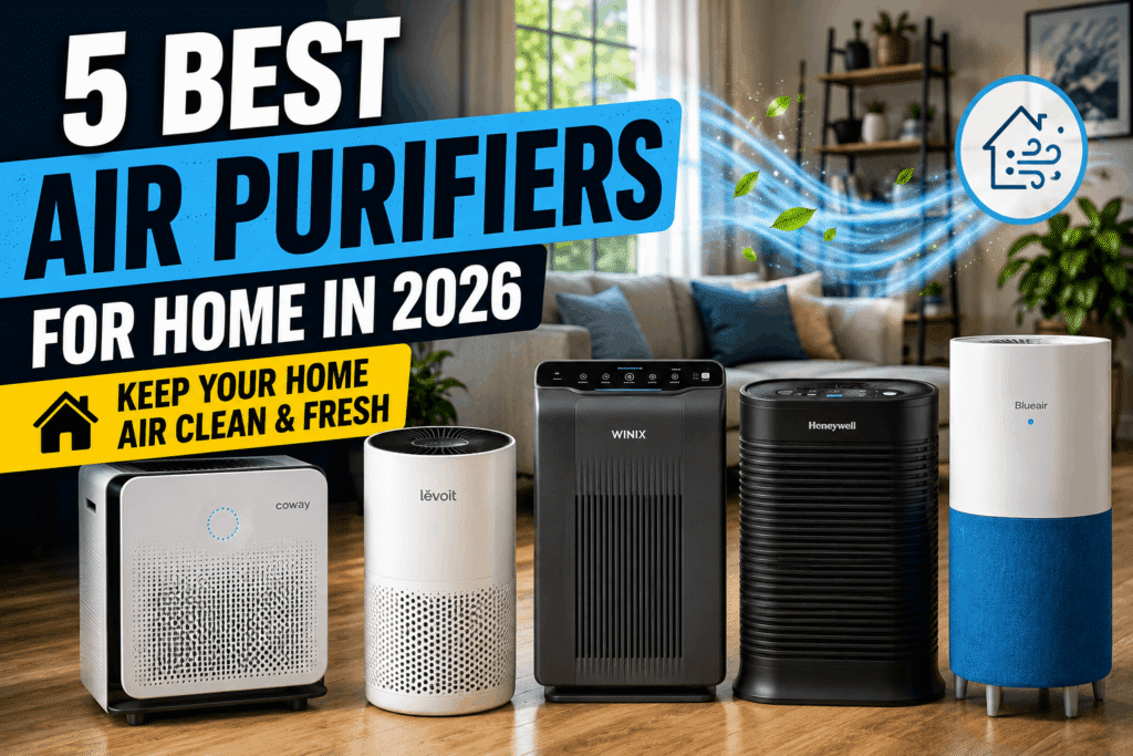 5 Best Air Purifiers for Home in 2026 (Keep Your Home Air Clean & Fresh)